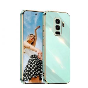 Kaywzo Antichoc Coque pour Samsung Galaxy S9 Plus,Housse de Brillant Placage TPU,Etui de Souple Silicone,Ultra Mince Mode Minimaliste Protection Cover Case,Vert (Misyum, neuf)