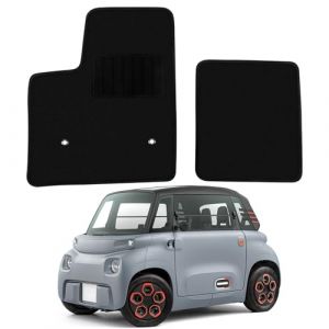 Tapis de Sol de Voiture Remplacement pour Citroen Ami Electric/Opel Rocks-e/Electric/Fiat Topolino 2020-2025, Tapis de Sol Haut de Gamme Si&egrave;ge Avant Tapis de Voiture Noirs Classiques Adapt&eacute;s (pendantd, neuf)
