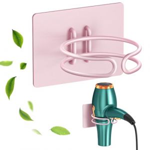 LOXSUN Support Seche Cheveux, Porte seche Cheveux Mural, Support S&egrave;che Cheveux sans Percage, Accroche Seche Cheveux, Support Mural seche Cheveux Convient pour Salle de Bain, H&ocirc;tel (Or Rose) (Loxsun, neuf)