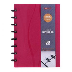 Aigle Carnet Discbound Notebook Personnalisable Taille Junior Couverture Poly 60 feuilles lign&eacute;es - Red (TYI Store, neuf)
