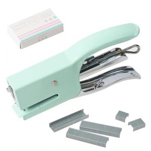 Mini Agrafeuse, Feuilles Agrafeuse Robuste, Agrafeuses de Bureau Sans Effort, Petites Agrafeuses De Bureau Portables, De Bureau Légère Agrafeuse, avec 750 Agrafes,Capacité de 16 Feuilles (OliveeeBeauty, neuf)