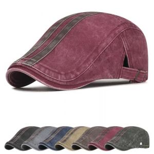Casquette Beret Homme R&eacute;glable Coton Plate Vintage Irlandais Gatsby Ivy Chapeau Homme &eacute;t&eacute; Respirant B&eacute;rets Plate Femme &Eacute;t&eacute; Casquette Gavroche en Chapeau d'&eacute;t&eacute; en Respirante (Cozyan, neuf)