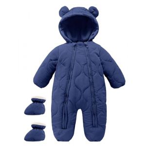 Maeau Combinaison de Neige B&eacute;b&eacute; Fille Gar&ccedil;on 3-6 Mois Grenouill&egrave;re Hiver Nouveau N&eacute; Barboteuse &agrave; Capuche Snowsuit V&ecirc;tement de Ski Chaud Combi Pilote Jumpsuit Manteau Polaire Veste en Duvet Bleu Marine (YOUXINGEU (Livraison sous 5 &agrave; 12 jours）, neuf)