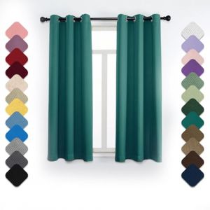 Rideau Occultant Lot de 1 à Oeillets, Rideau Isolant Thermique Froid, 168x183cm (LxH) Rideau Douche, Rideau Opaque, Rideau Phonique, Rideaux Dressing, pour Chambre Salon Balcon Vert-2 (liupeipeiouz, neuf)