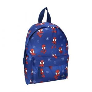 mybagstory Sac à dos – Spidey - Spiderman - Bleu - Enfant - Ecole - Primaire - Maternelle - Garderie - Cartable garcon - Taille 31 cm - Bretelles réglables – Idée Cadeau (Mon jouet préféré, neuf)