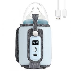 mizikuu Chauffe Biberon, chauffe aliments pour bébé portable température réglable sac chauffe lait maternel chauffe thermostat avec Minuterie Numérique Affichage LCD Contrôle pour tous les biberons (JINJIE LIMITED, neuf)