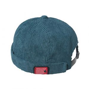 YAMEE Bob Homme Docker Bonnet Femme Casquette Neuf Urban Style Bord Roulé rétro Travailleur Marin Unique Street décontracté Brimless Chapeau (One Size 56-58cm) (YAMEE, neuf)