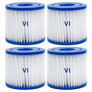 Tibimon Lot de 4 filtres de Type VI pour Spa et, Filtre VI Cartouche pour Lay-Z-Spa, Filtres de Type VI pour Spa pour Miami, Monaco, Vegas, 58323, Palm Springs, Paris (ERMUKEJI, neuf)