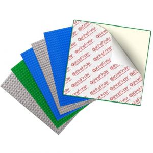 shineFinder Ensemble de 8 plaques Compatible avec Les Briques Lego, 25. 5 * 25.5cm, Plaque de Base à décoller et à Coller pour Plateau de Table, Mur, boîte de Rangement (2 Verts + 2 Bleus + 2 Gris) (ShunYi-EU, neuf)