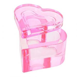 FRCOLOR Coupelle &agrave; Ongles Transparente Forme De C&oelig;ur Accessoire Pour Nail Art Godet Avec Couvercle Pour Manucure R&eacute;cipient Pour Liquide Mat&eacute;riel De Nail Art (Different Quality, neuf)