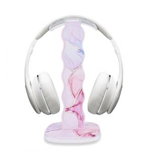 DiyGody Support Casque Universel avec Base Solide, Support de Bureau pour &Eacute;couteurs Portable D&eacute;tachable, Dessin de Marbr&eacute; Brillant pour Homme, Porte Casque en Acrylique pour Headset Sony/Philips/Bose (DiyGodyEU, neuf)