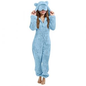 G&eacute;n&eacute;rique combinaison pyjama enfant,pyjama combinaison enfant,surpyjama fille,pilou,stitch,10 ans,surpyjama polaire,12 ans,chaud,hiver,grande taille,coton,couleur unie,hiver chaud,Bleu,9-10 ans (Tulipillon, neuf)