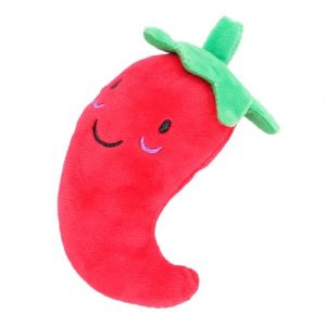 YARNOW Jouets de Piment v&eacute;g&eacute;tal Stress presure EA Animal de Compagnie en Peluche Qui couine Paprika Carottes Jouet Chili Peluche Chili Fruit Le Chili Jouet sonore Poivre Banane (Karrymao, neuf)