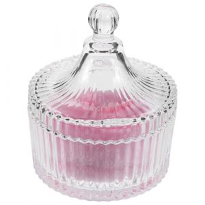 Didiseaon Houppette &agrave; Poudre Extra Large Rose avec N&oelig;ud D&eacute;coratif Texture Longue et Moelleuse 90X30 MM Applicateur pour Visage et Corps Pot en Verre pour Maquillage Beaut&eacute; Femme (Merkowski, neuf)