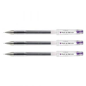 PILOT Lot de 3 Stylos roller &agrave; encre gel G-TEC-C4 pointe ultra fine 0,4mm Trace 0,2mm Violet (Stock Bureau Maison Bien-&ecirc;tre, neuf)