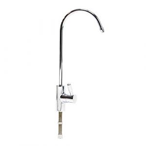 Naturewater Robinet d'eau pour &eacute;vier &ndash; 140 x 29 x 350 mm &ndash; raccord 6,35 mm / 1/4" &ndash; 300 l/h &ndash; mod&egrave;le design II D-13 &ndash; Chrom&eacute; &ndash; pour Syst&egrave;me Osmose Inverse (RO) Filtration Osmoseur (Wiltec Wildanger Technik GmbH, neuf)