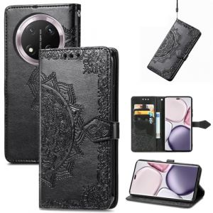 Fertuo Coque pour Honor Magic 7 Lite 5G, Portefeuille Étui Housse en Cuir à Rabat avec Porte Carte, Chiusura Magnetica [Motif de Mandala] Flip Cover Case Antichoc pour Honor Magic 7 Lite 5G, Noir (Fertuo Store, neuf)