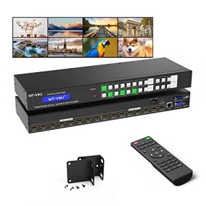 MT-VIKI Commutateur matriciel HDMI 4K 8 x 8 avec Interface Graphique Web avec t&eacute;l&eacute;commande Infrarouge, Audio st&eacute;r&eacute;o de 3,5 mm, commutateur et r&eacute;partiteur, 4K @ 30 Hz, EDID, RS232, Port LAN (MT-ViKI Switch, neuf)
