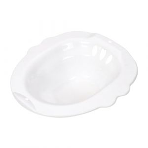 perfk Bain de si&egrave;ge pour si&egrave;ge de Toilette avec Bidet int&eacute;gr&eacute;, Assise Plus Large pour Le Lavage des Fesses, lavabo Universel, de Bain de Vapeur Vaginal, Blanc (perfk, neuf)