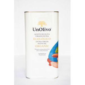 UnOlivo Huile D'Olive Vierge Extra Biologique Bidon de 5L | Vari&eacute;t&eacute; Picual | Extraction &agrave; froid | Huile filtr&eacute;e (UN OLIVO, neuf)