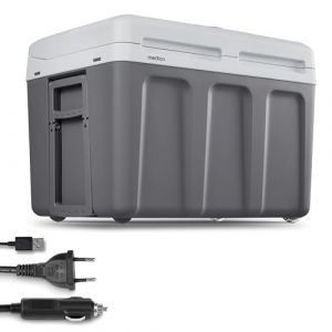 MEDION Glacière mobile avec fonction chauffage (électrique, 2 en 1 : refroidissement et chauffage, 40 litres, connexion 3 en 1 5 V USB, adaptateur 230 V et 12 V pour voiture, camping, vacances, jardin (medionshop-deutschland, neuf)