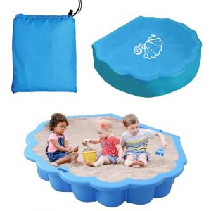 Bache Bac à Sable,Bache de Protection 100x15cm,Couverture Imperméable,Housse de Protection Bac a Sable Coquillage,Étanche Auvent,pour Bac a Sable Enfant Exterieur Piscine Coquillage (GOUYENG, neuf)