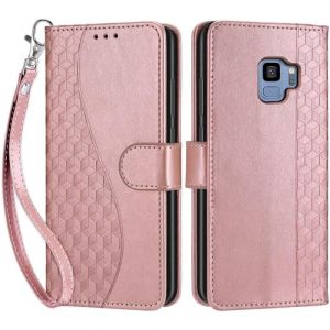 SIENIANLINE Coque pour Samsung Galaxy S9, Etui Protection Housse Premium en Cuir de Portefeuille en Cuir Fermeture Magn&eacute;tique Flip Case pour Samsung Galaxy S9 Coque (Or Rose) (DIKAS, neuf)
