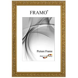 FRAMO Cadre photo baroque 65 x 95 cm en bois massif | Vieux-d'or | Couleur/taille sélectionnable | Cadre antique vintage rétro N°096 (Framecenter24_online, neuf)