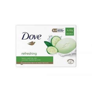 Dove Lot de 4 barres de savon rafraîchissant de 90 g (NISSANOU, neuf)