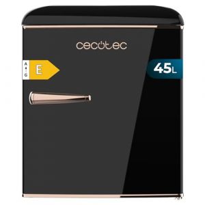 Cecotec Mini Frigo Bolero CoolMarket TT Origin 45 Black E. R&eacute;frig&eacute;rateur Hauteur 55cm et Largeur 44,7cm, Classe &Eacute;nerg&eacute;tique E, Bac &agrave; Glace et Poign&eacute;e Chrom&eacute;e, Noir (Cecotec, neuf)