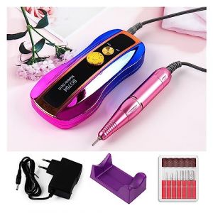 TEmkin Perceuse à Ongles électrique Professionnelle 35 000 TR/Min avec écran LCD HD, maître des Ongles Rechargeable pour manucure, perceuse à Ongles Portable Mac (Blu A) (AZ123456789, neuf)