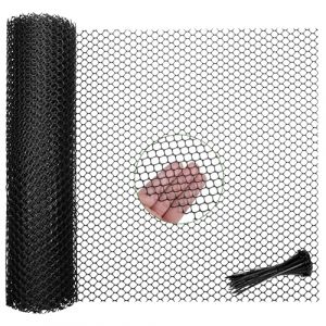 Yimomoyi Filet de Poulet en Plastique ABS, Rouleau de Grillage pour Poulet, Grillage Plastique Filet Poule Grillage Souple Clôture en Plastique Trou de Filet pour Poulailler (Noir, 40cm×3m) (YIMOMY, neuf)