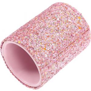 SHINYPASING &Eacute;tui &agrave; Pinceaux de Maquillage Portable Rose Paillet&eacute; Petit Pot de Rangement en Plastique Anti-Poussi&egrave;re Bo&icirc;te Compacte pour Outils Cosm&eacute;tiques Trousse Pratique pour Voyage et (HuaXiuM, neuf)