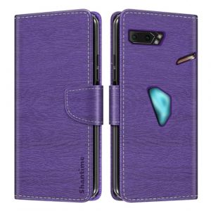 Shantime &Eacute;tui Portefeuille Cuir Compatible avec ASUS ROG Phone 2 ZS660KL, Housse Color&eacute;e Rabat avec Cartes, Fermeture Aimant&eacute;e Protection Totale(Violet) (Shantime, neuf)
