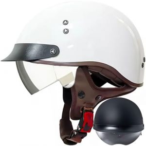 Letetexi Bols Demi-Casque Jet Vintage R&eacute;tro ECE Homologu&eacute; Casque Ouvert De Moto pour Hommes Et Femmes Casquette Unisexe pour V&eacute;lo Scooter ATV UTV Skateboard Black M~XXL (Casque Letetexi, neuf)