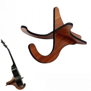Helweet Support pour Ukulélé, Ukulele Stand, Support pour Guitare, Ukulélé Rack, Support D'instrument en Bois Pliable Portable Support X-Frame Avec Bord Eponge, pour Ukulélé, Mandoline, Banjo, Violon (migohouse-store, neuf)