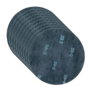 Lot de 10 disques Ø406mm ponçage parquet Grain 120 pour monobrosse - Grille d'affleurage (ABRAPON, neuf)