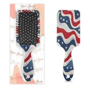Mexpekil Brosse &agrave; cheveux de massage pour homme et femme - Brosse &agrave; pagaie d&eacute;m&ecirc;lante pour cheveux humides ou secs - Peignes &agrave; coussin d'air doux (drapeau abstrait) (HSYOYO, neuf)