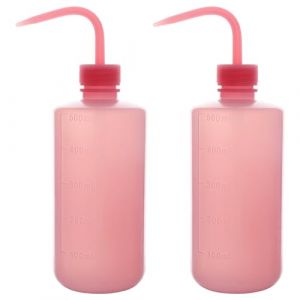 stonylab Bouteille de Lavage Chimique, Paquet de 2 Outil d’Arrosage Flacon Compressible en LDPE Sécurité Plastique Bouteille de Rinçage avec Étiquettes d’Échelle et Bouche Étroite Bouteille d’Eau (J&D Tech FR, neuf)