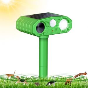 Répulsif Chat Ultrason, Repulsif Chat Solair 3 Modes, Solaire et USB Répulsif Animaux, Imperméable Repulsif Chat Exterieu pour Anti Chats Chiens Souris Ratons Animaux de Jardin (Longtingdianzi, neuf)