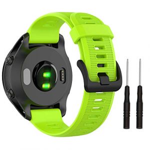 ISABAKE Bracelet pour Garmin Forerunner 945/935, Garmin Fenix 5/5 Plus, Fenix 6/6 Pro, Approach S60/Quatix 5, Bande de Remplacement de Montre en Silicone Souple de 22mm (Isabake, neuf)