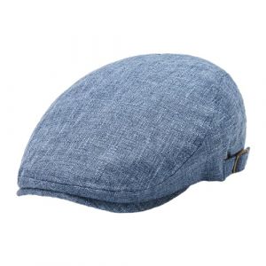 KeepSa Casquette Souples Beret Plate Lin - Reglable Vintage Newsboy Cap Ivy Irish Flat Cabbie Cap visi&egrave;re Printemps-&eacute;t&eacute; (KeepSa Boutiques, neuf)