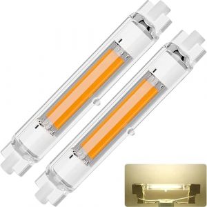 MOPDHU Ampoule R7S LED 118mm Dimmable,Blanc Naturel 4500K,3000LM Pas de Scintillement,30W R7S LED COB Ampoules &Eacute;quivalent Ampoule Halog&egrave;ne J118 300W,&Eacute;clairage &agrave; Faisceau 360 &deg;,AC 220-240V,Lot de 2 (ZhuoCaiMaoYi, neuf)