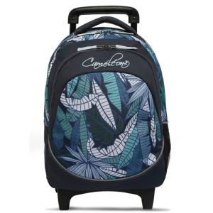 Sac à Dos Scolaire à roulettes Bleu Enfant Ligne Actual Caméléon. Intérieur 2 Compartiments. Idéal pour l'école Primaire : du CP au CE2. pour Fille et garçon (caméléon, neuf)