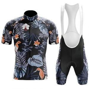 Maillot Cyclisme Homme &Eacute;t&eacute;,V&ecirc;tements de Velo VTT Tenue Cycliste Manche Courte MTB Jerseys et Cuissard &agrave; Bretelle avec 19D Coussin Gel,Ensemble Combinaisons de Cycling Respirant S&eacute;chage Rapide(6,M) (DaWan-USA, neuf)