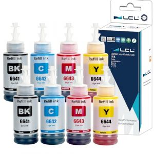 LCL 664 T664 Encre Compatible avec Epson 664 Bouteille d'encre Multipack Compatible pour Epson EcoTank ET 2650 ET 2600 ET 2550 ET 2500 ET-2650 ET-2600 ET-2550 ET-2500 ET-4500 ET-4550 ET-3600 (8-Pack) (Great Office, neuf)