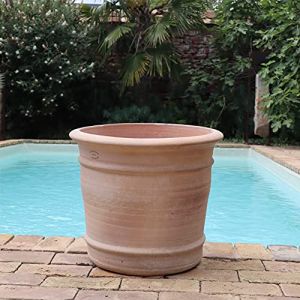 Palatina Werkstatt Pot de fleurs Canna en terre cuite, 50 cm, 100 % fait main, en terre cuite, pour le jardin et l'int&eacute;rieur, robuste et &eacute;l&eacute;gant en toute saison (Palatina Werkstatt Shop, neuf)