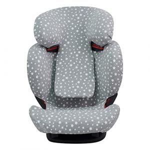 JYOKO Kids Housse pour si&egrave;ge Auto b&eacute;b&eacute; en Coton Compatible avec Bebe Confort, Maxi COSI Rodi, Rodifix (Rodifix, White Star) (JYOKO, neuf)