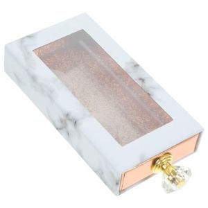 PACKOVE Boîte de tiroir à poignée en diamant faux conteneur de rangement de cils conteneur de faux cils étuis à faux cils avec poignée faux conteneur de tiroir à cils case de cils carton (Spring TU, neuf)