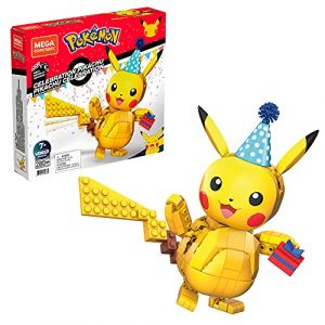 Mega Construx Pokemon Pikachu Celebration &agrave; Construire, Jeu de Briques de Construction, 280 pieces, pour Enfant das 7 ans, GWY76 Exclusivit&eacute; sur Amazon (docsmagic, neuf)